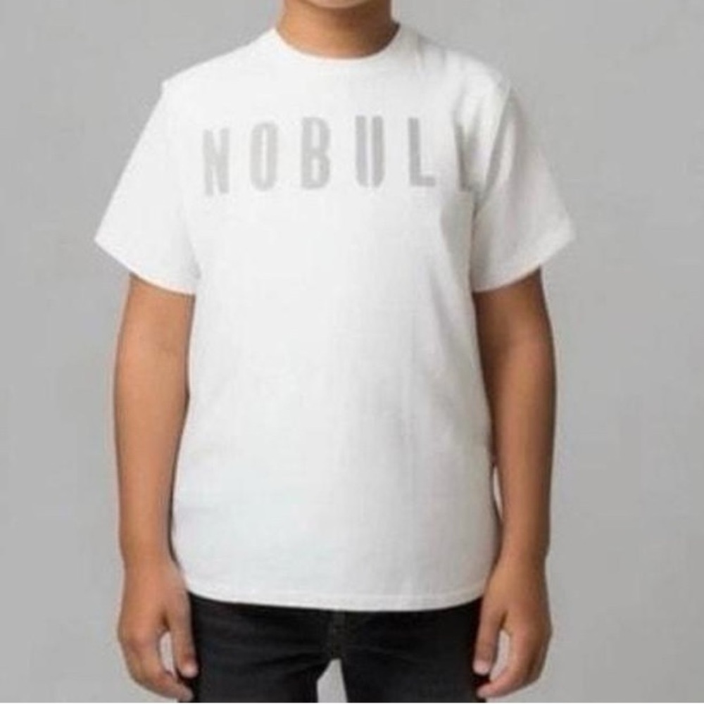 NWT NOBULL Unisex Kids Classic White Tee in Small
